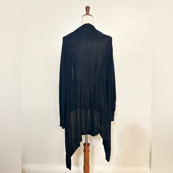 MNG Basics Long Sleeve Open Front Black Cardigan - Picture 3 of 3